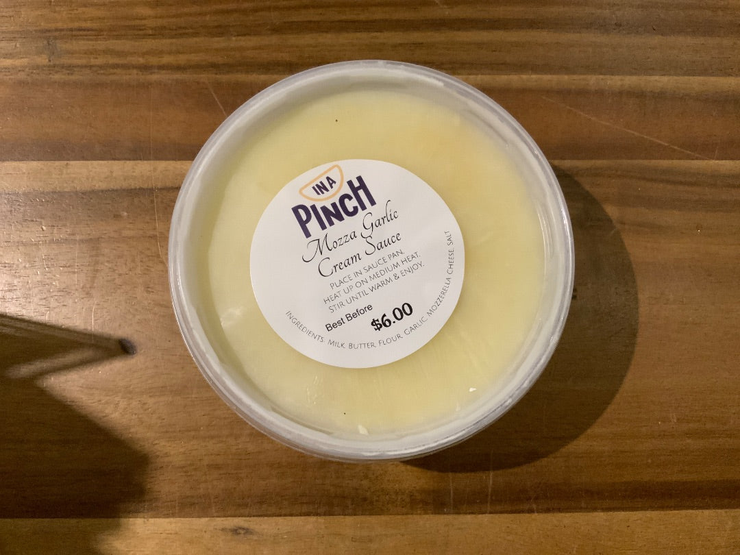 In-A-Pinch Perogies - Mozzarella Garlic Cream Sauce