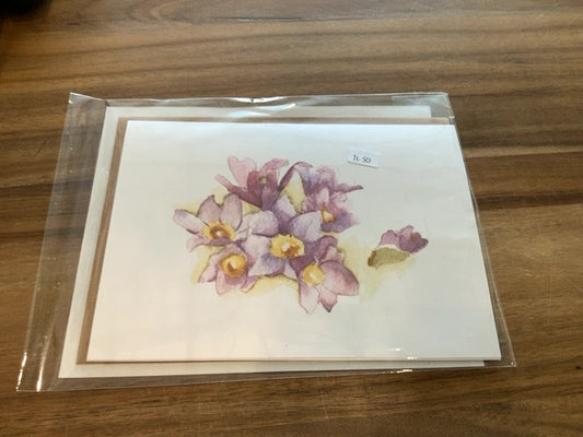 Art by Julia - Large Cards - Purple Flowers