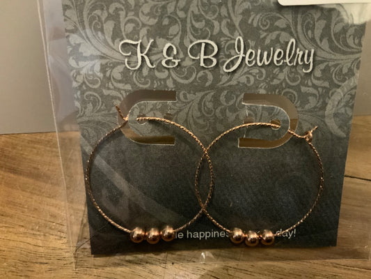 K&B Jewelry - Earrings - Rose Gold Filled Hoops - E071-RG