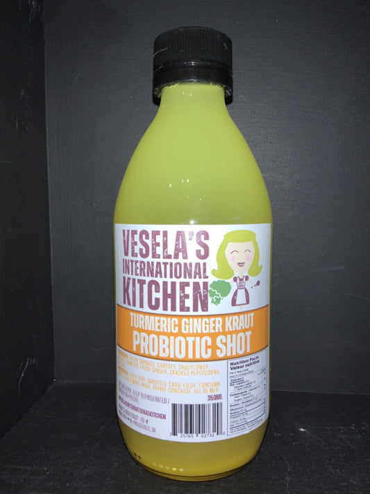 Vesela's International Kitchen - Probiotic Shot - Turmeric Ginger Kraut