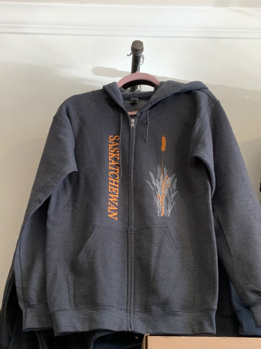 Prairie Print House - Saskatchewan Zip Up Sweater - Small