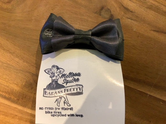 Melissa Squire Artisan - Recycled Tire Leather Bow Tie Black 3