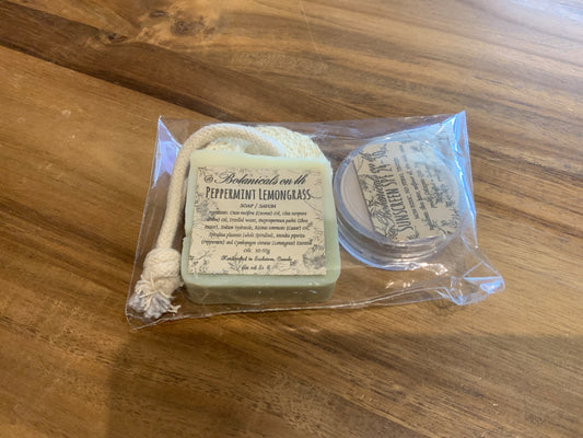 Botanicals On 8th - Camping/Garden Set - Medium - Peppermint/Lemongrass Soap & Sunscreen