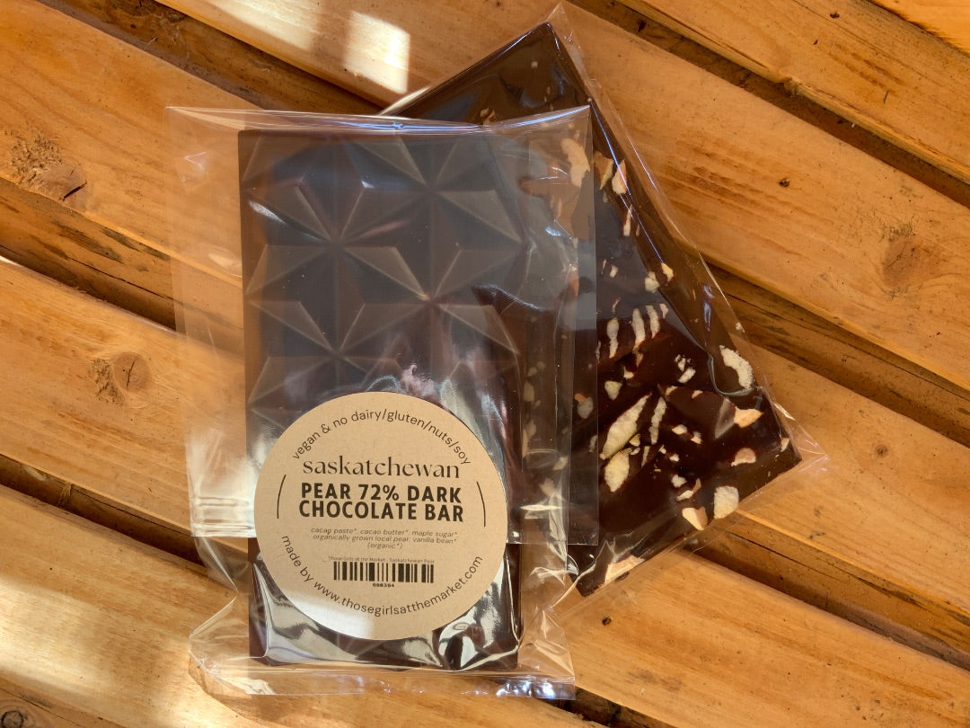 Those Girls at the Market - Saskatchewan Pear Dark Chocolate Bar