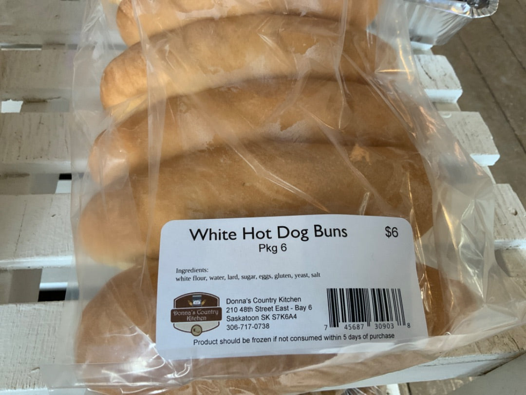 Donna’s Country Kitchen - Hotdog Buns - White