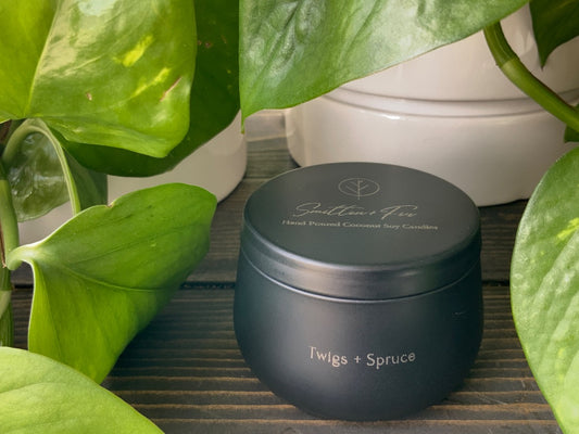Smitten & Fir Candle Co. - 5oz Signature Tin - Twigs & Spruce