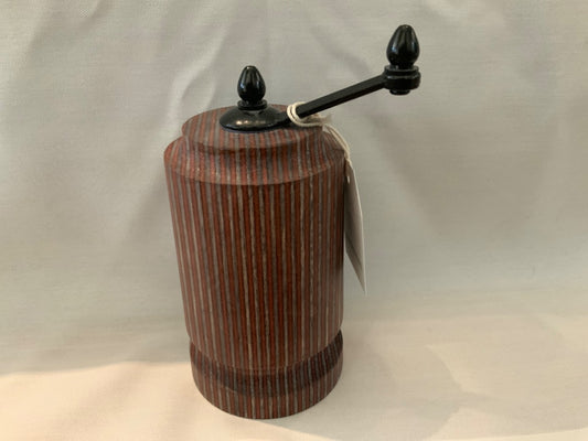 Toys & Turnings Artisan - Single Maroon Pepper Grinder Striped