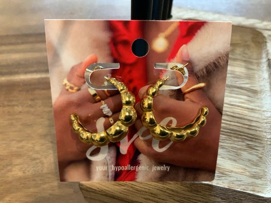 Sve Jewels - Earrings - Water Droplet Hoops