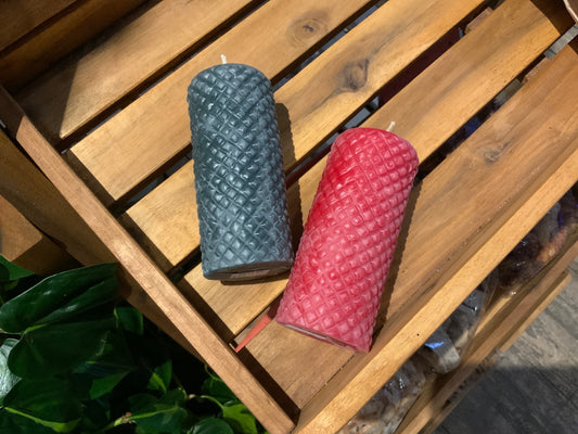 Five of Hearts - Quilted Pillar