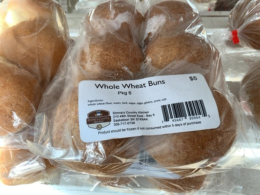 Donna’s Country Kitchen - Bread - Whole-wheat Buns (6 Pack)