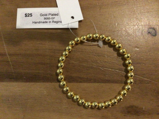 K&B Jewelry - Bracelet (L Bead) - 24k Gold Plated - B093-GF
