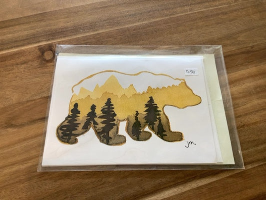Art by Julia - Large Cards - Yellow Bear
