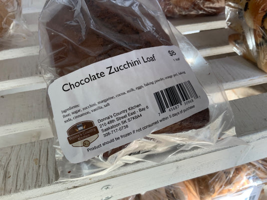 Donna's Country Kitchen - Loaves - Chocolate Zucchini Loaf