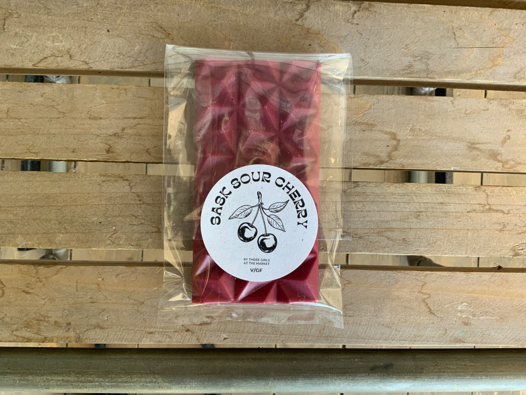 Those Girls at the Market - Sask Sour Cherry Prism Bar