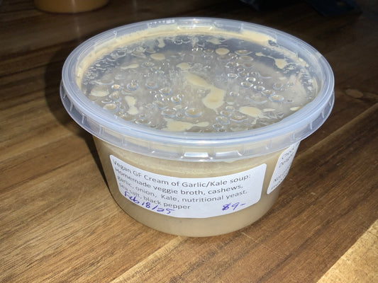 JJ's Vegan Cheese - Small Cream Of Garlic/Kale Soup