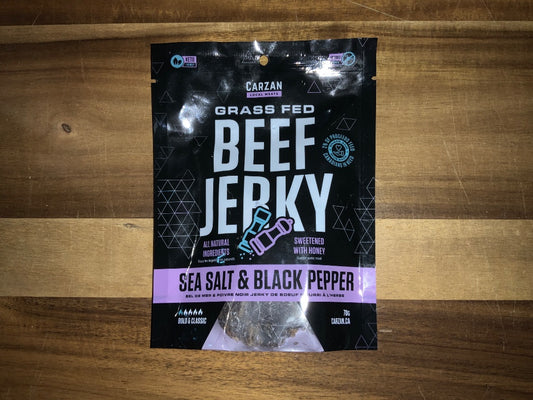 Carzan Local Meats Ltdr - Grass Fed Beef Jerky - Sea Salt & Black Pepper