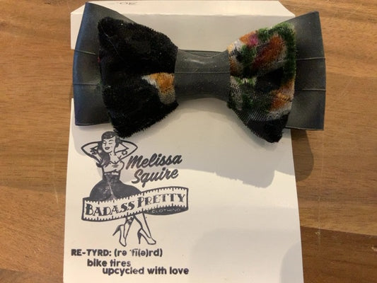 Melissa Squire Artisan - Recycled Tire Leather Bow Floral 1