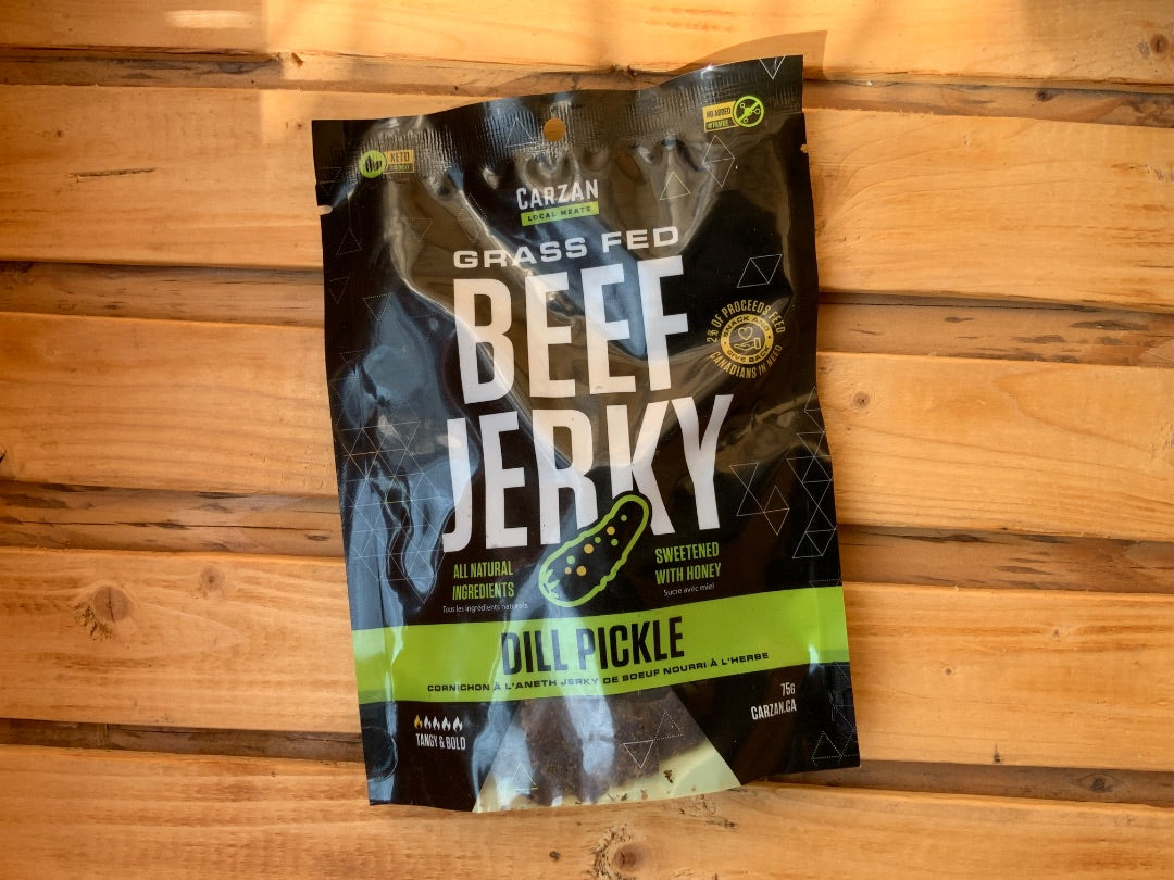 Carzan Local Meats Ltdr - Grass Fed Beef Jerky - Dill Pickle