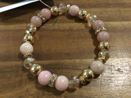 K&B Jewelry - Jewel Bracelet - Pink Opal (Calming) - B204-GF