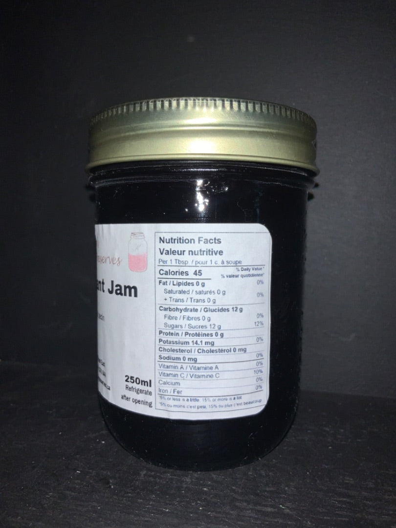 Kristen’s Preserves - 250ml Jam - Black Currant
