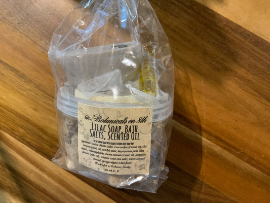 Botanicals On 8th - Lilac Soap, Bath Salts, & Oil - Large Gift Set