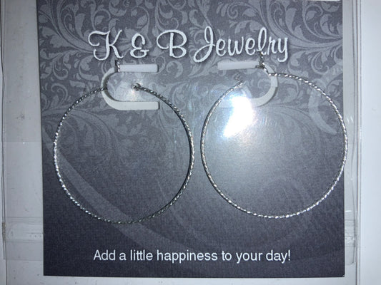 K&B Jewelry - Earrings - Sterling Silver Hoops - EST-226-SS