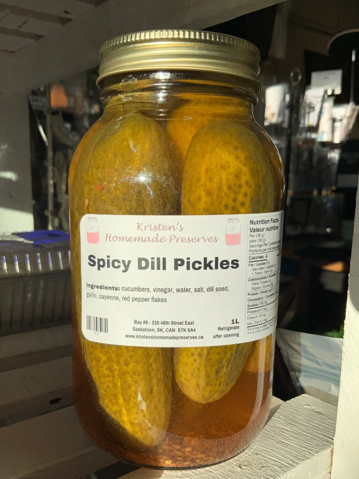 Kristen’s Preserves - Preserves - Spicy Dill Pickles (1L)