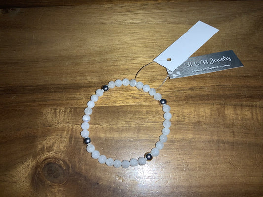 K&B Jewelry - Moonstone Bracelet - B509-SS