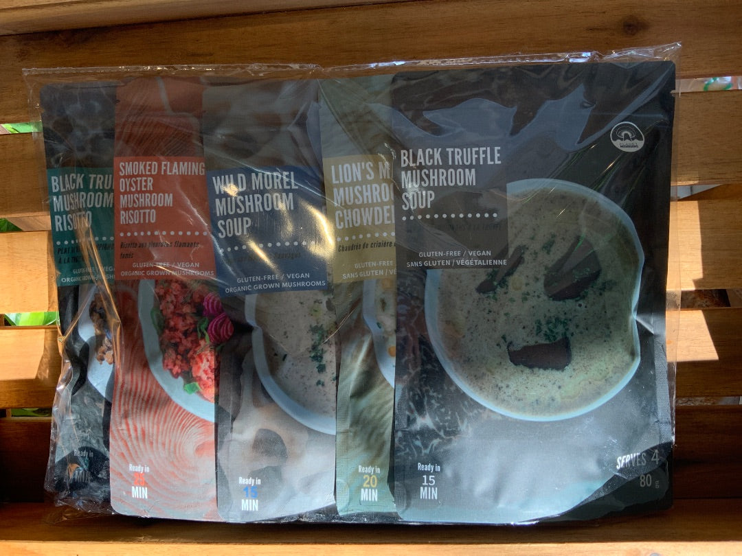 Planet Mushrooms - Sampler Value Package - 5 Packs Mushroom Soup/Risotto