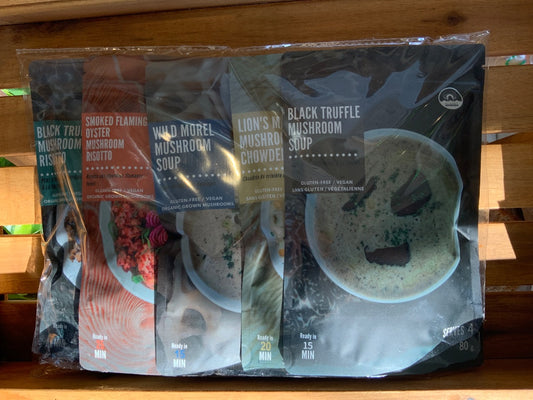 Planet Mushrooms - Sampler Value Package - 5 Packs Mushroom Soup/Risotto