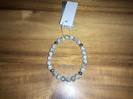 K&B Jewelry - Sesame Jasper Bracelet - B563-SS