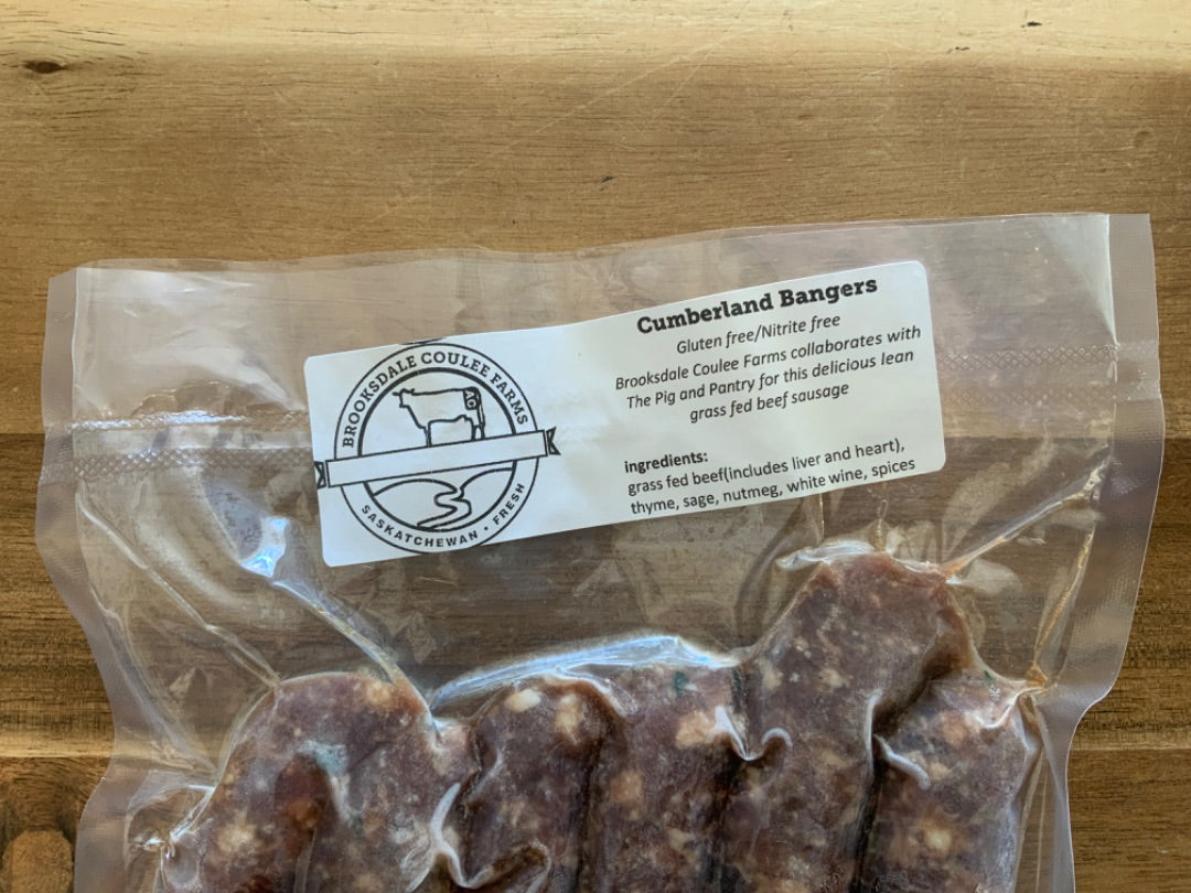 Brooksdale Coulee farms - Grass Fed Beef - Sausage - Cumberland Bangers