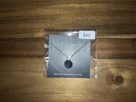 K&B Jewelry - Sterling Silver Maple Leaf Necklace - NS-283-SS