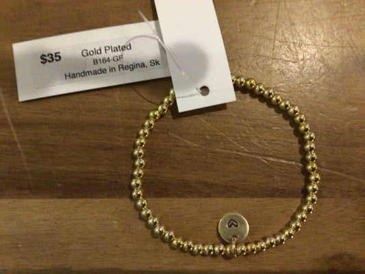 K&B Jewelry - Bracelet (S Bead) - 24k Gold Plated - B164-GF