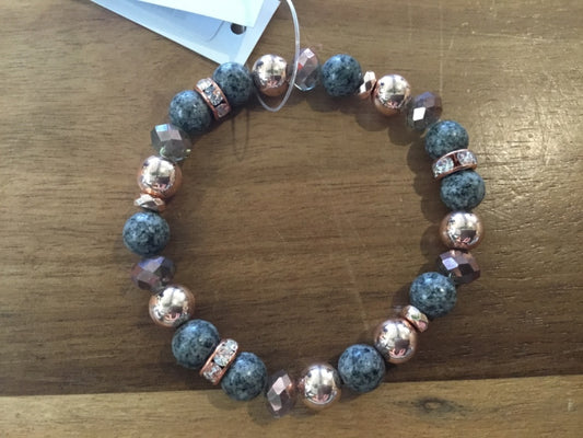 K&B Jewelry- Bracelet - Sesame Jasper (Tranquility) - B089-RG