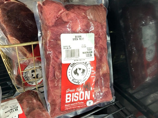 Original Family Farms - Bison Stew Meat (~0.375kg)