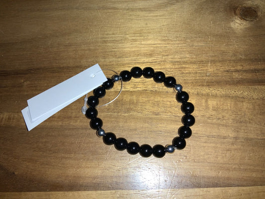 K&B Jewelry - Bracelet - Black Onyx (Strength) - B515-SS