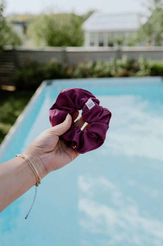 Plum SWIM Scrunchie Created Mother , Large