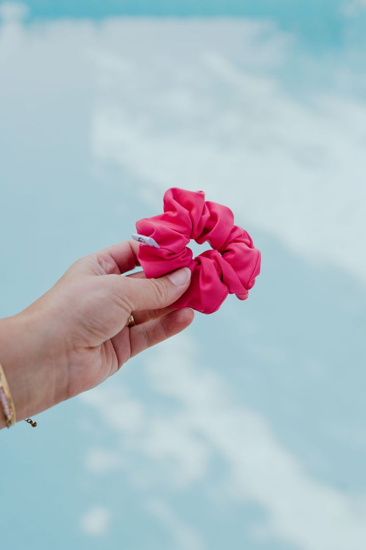 Pink SWIM Scrunchie Created Mother , Mini